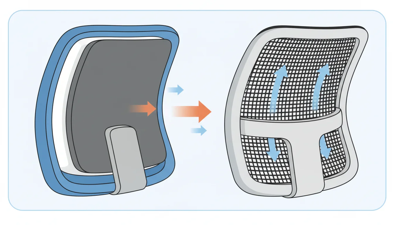 Illustration showing why are office chairs mesh concept