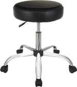 Amazon Basics Drafting Spa Bar Stool with Wheels, Height Adjustable Swivel, Black, 22.05" D x 22.83" W x 19.88" H