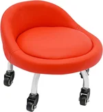Low Rolling Stool with Backrest - Low Height Rolling Chair with Wheels for Garage, Shop, Home Office