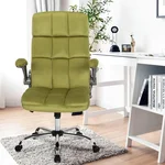 KCREAM Green Office Chair Executive Desk Chair,Velvet Office Chairs with Wheels and Flip up Arms, High Back Computer Desk Chairs Swivel Rolling Chair with Back Support for Home,Office,Bedroom,Women