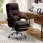 High Back Office Chair Executive Desk Chair with Foot Rest Comfortable Computer Gaming Chairs Swivel Work Chair