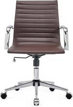 Chair, Desk Computer Chair with Armrests, Ergonomic Office Chair for Home and Office, 17.32 x 22.83 x 35.43 inches, Multiple Colors (Brown)