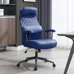 Okeysen Modern Leather Office Chair, High Back Conference Room Chairs Mid-Century Reclining Office Chairs with Removable Pillow, Padded Executive Office Chair for Home, Office.