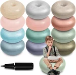 Lewtemi 12 Pcs Flexible Seating for Classroom Elementary 20 Inch Yoga Ball Chair Large Inflatable Donut Ball Chair Wobble Seat with Inflator for Kids Student Sensory Balance Exercise Home Office