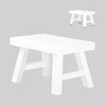 Wooden Step Stool for Adults 11.8" L x 7" W x 6.9" H Handcrafted Solid Wood Stool with Chamfered Edges, Multi-Usage Stool, Wooden Step Stool with Anti-Slip Caps - Durable and Sturdy (Natural Wood)