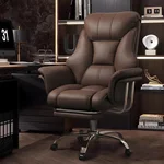 Big and Tall Office Chair Wide Seat Ergonomic Leather Executive Desk Chair with Leg Rest, Heavy-Duty 550 lbs Adjustable Height Computer Gaming Chairs
