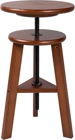 DJAR Wooden Drafting Stool, Beech Wood, Artist Stool Chair with Adjustable Height, Supports Up to 180 Lbs, for Artists, Home, Kitchen, or Office, Walnut