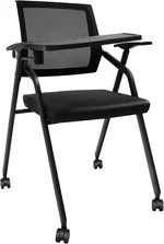 Conference Room Chair, Foldable Office Chairs with Universal Wheels & Table Portable Desk Chair Ergonomically Agreeable Desks Office Guest Chairs & Reception Chairs for Schools, Meeting Rooms