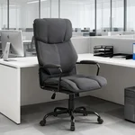 ECOTOUGE Executive Office Chair, Ergonomic Chair with Thick Cushion & Lumbar Support, Computer Chair with Adjustable Height & Armrests, Big and Tall Office Chair, Rolling Swivel Chair, Dark Gray